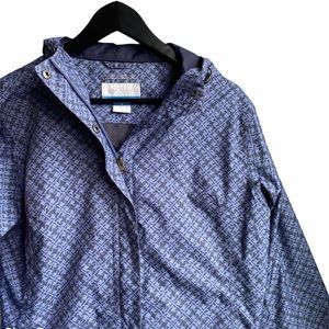 Columbia Women’s Omni tech hood raincoat blue, L